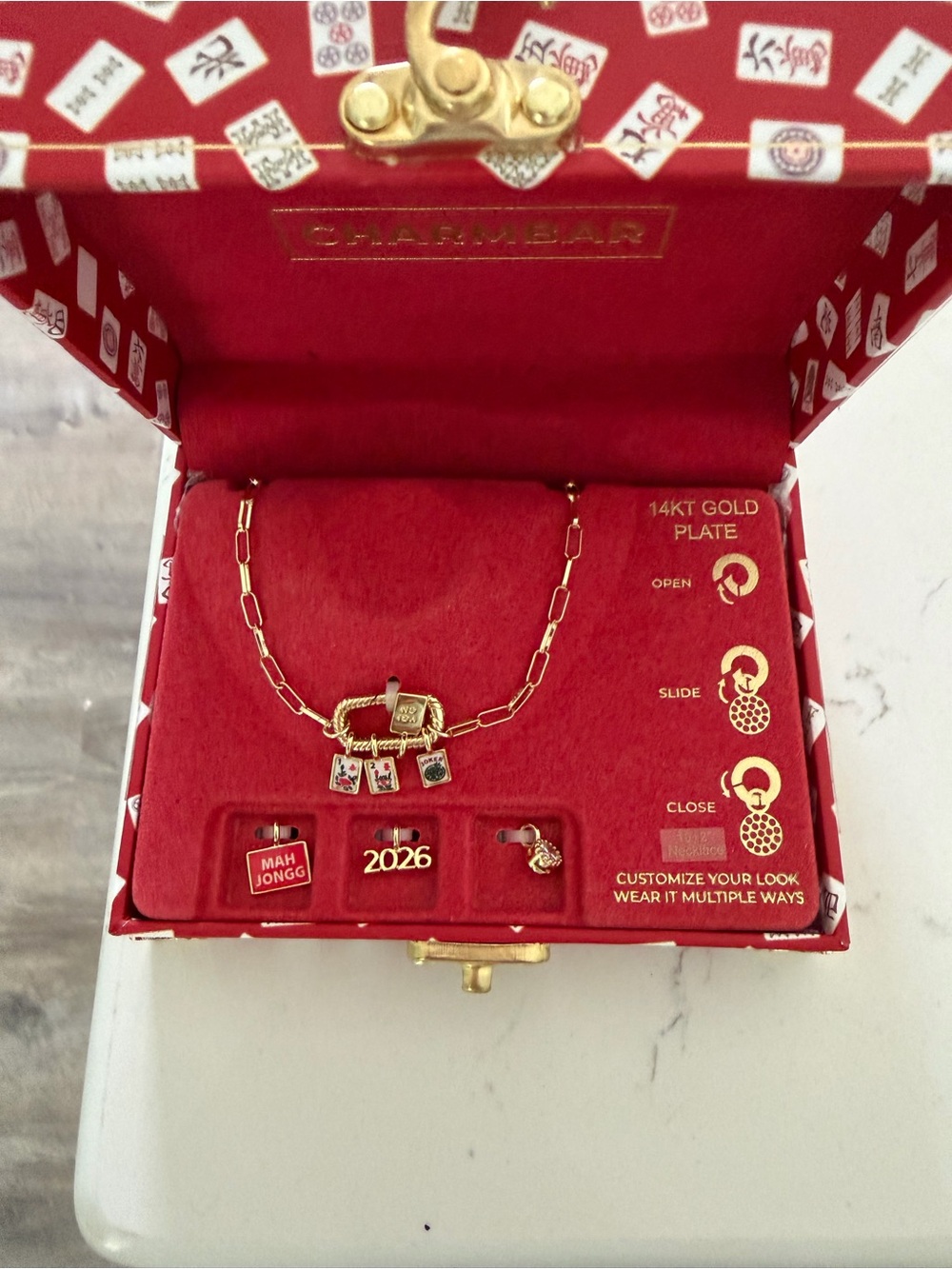 MAHJONG NECKLACE CHARM SET